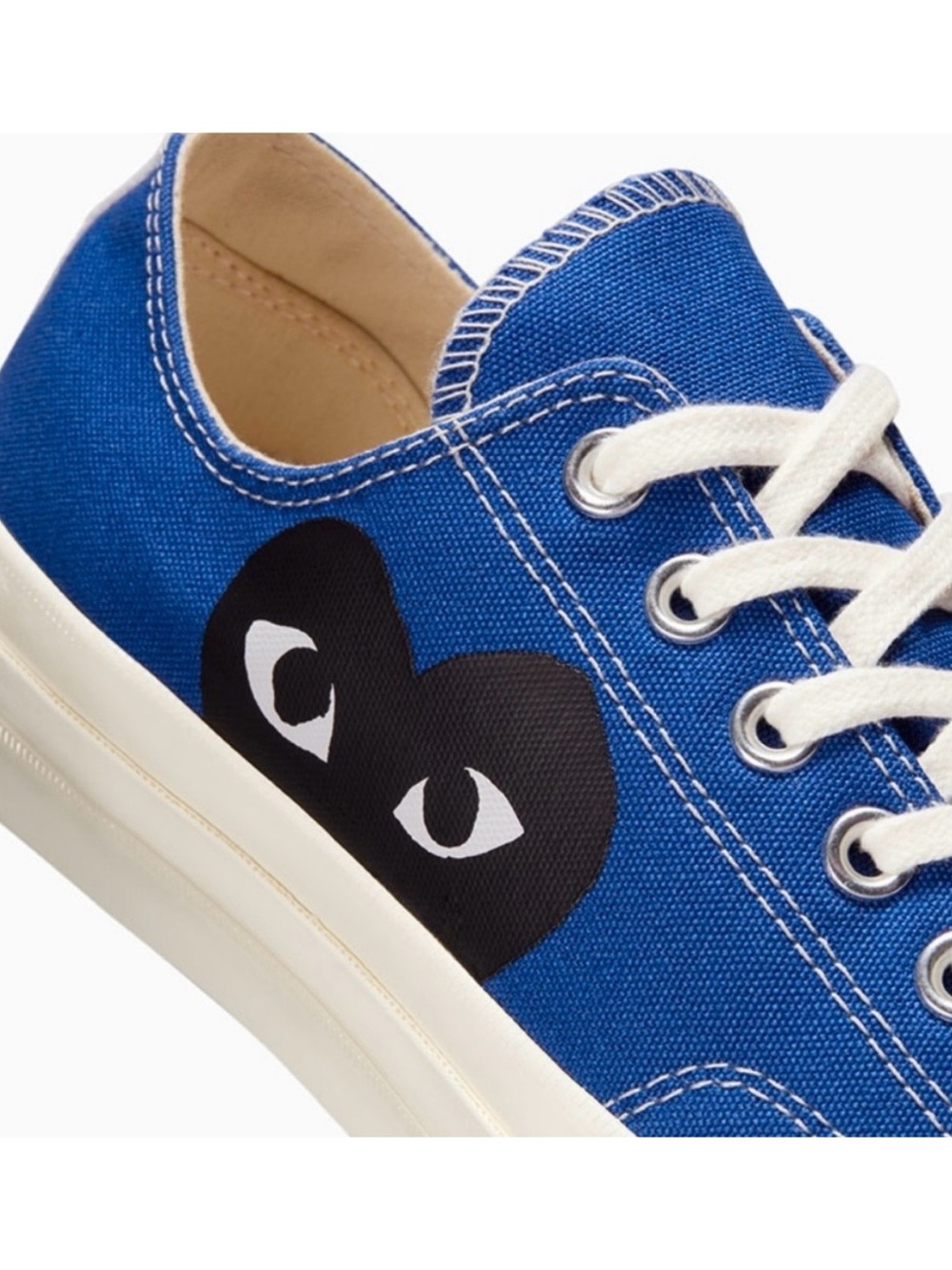 Converse x Comme des
Garçons PLAY Chuck 70 Low Top, Blue/Black/Egret